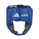 Adidas WOBHG1 casco de boxeo de cuero, azul