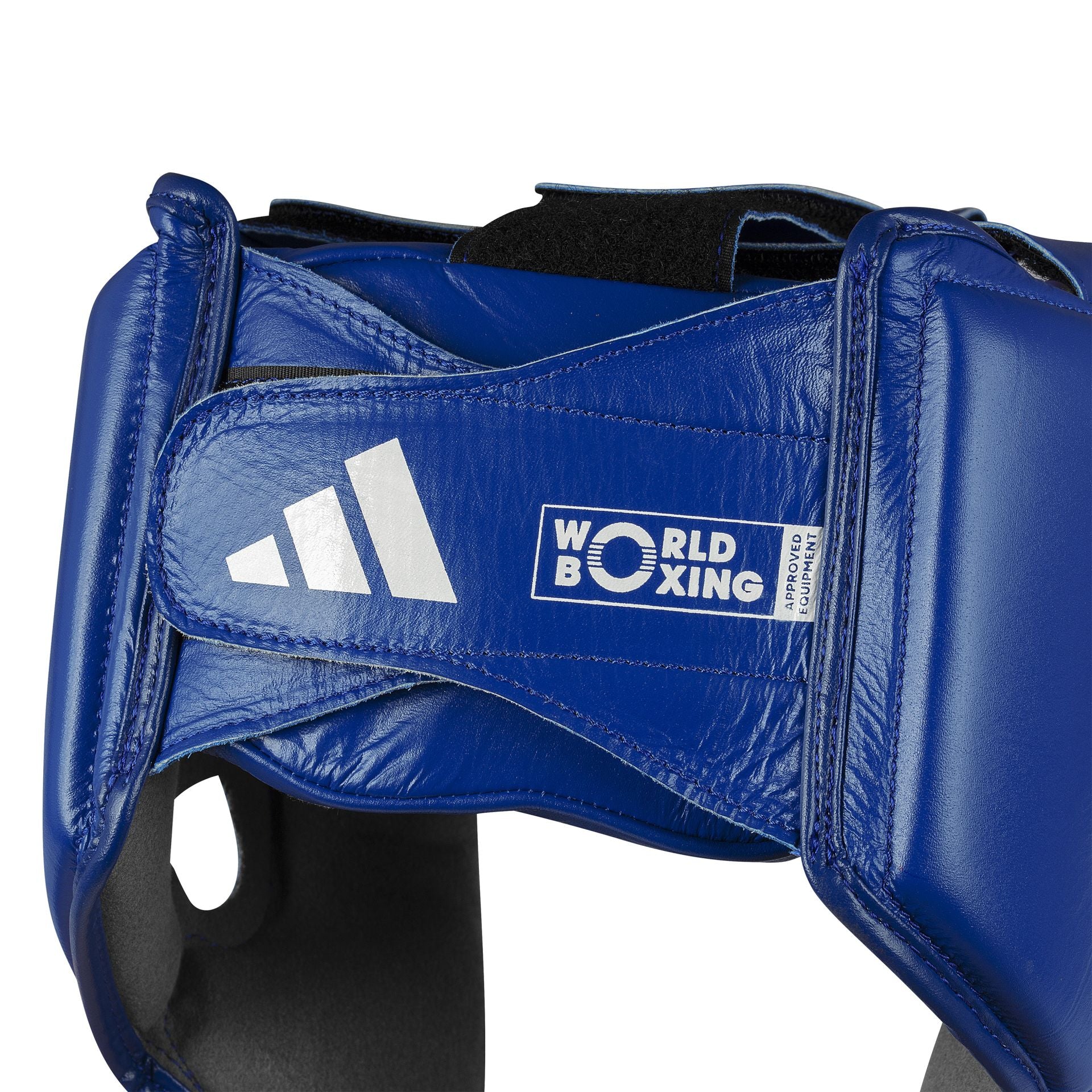 Adidas WOBHG1 casco de boxeo de cuero, azul
