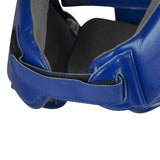 Adidas WOBHG1 casco de boxeo de cuero, azul