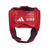 Adidas WOBHG1 casco de boxeo de cuero, rojo