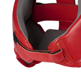 Adidas WOBHG1 casco de boxeo de cuero, rojo