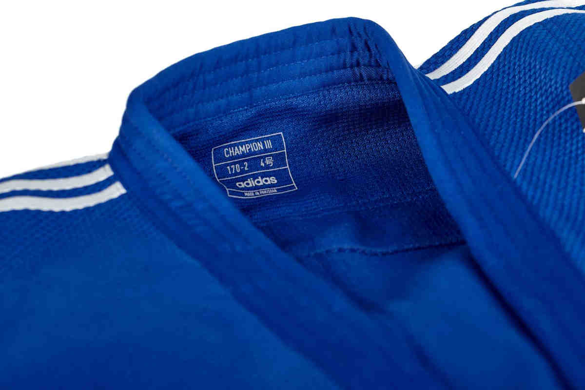 Adidas Champion III IJF Slim Fit JU kimono 750g, azul