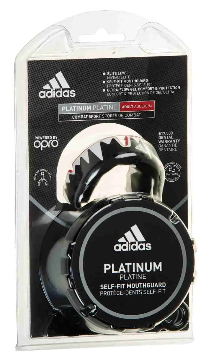 Adidas Senior Opro Platinum protector bucal, rojo-negro-blanco