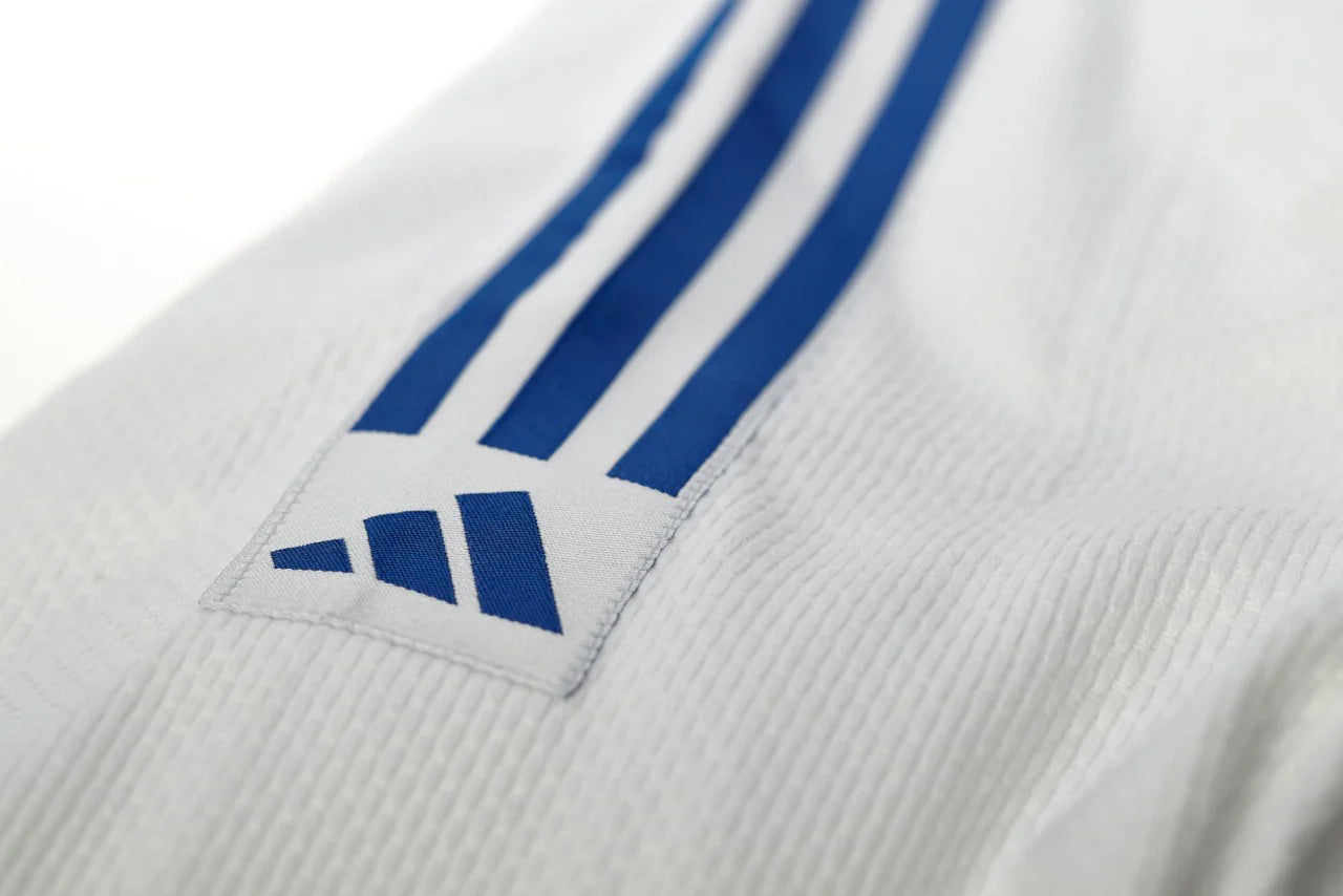 Adidas Club JU kimono con franjas negras 350g, blanco