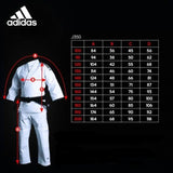 Adidas Club JU kimono con franjas negras 350g, blanco