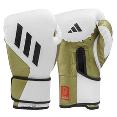 Adidas SPEED TILT 350V Pro guantes de boxeo, blanco-dorado