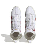 Adidas HOG 4 zapatillas de boxeo, blanco-rojo