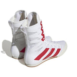 Adidas HOG 4 zapatillas de boxeo, blanco-rojo