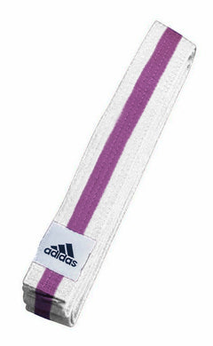 Adidas Elite obi cinturón, blanco-morado