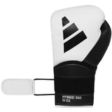 Adidas Hybrid 350 guantes de boxeo, blanco-negro