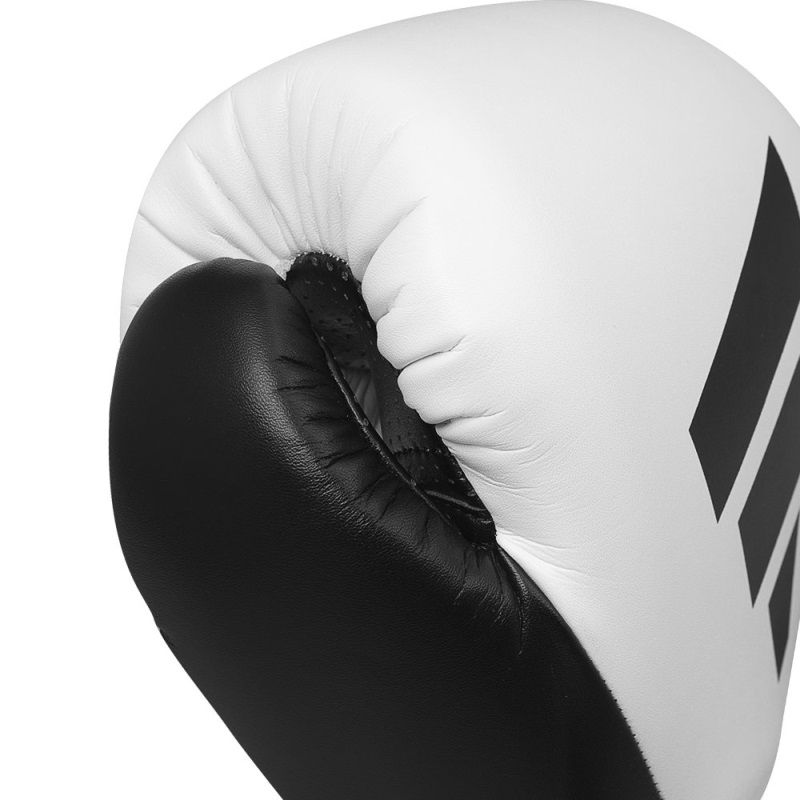 Adidas Hybrid 350 guantes de boxeo, blanco-negro