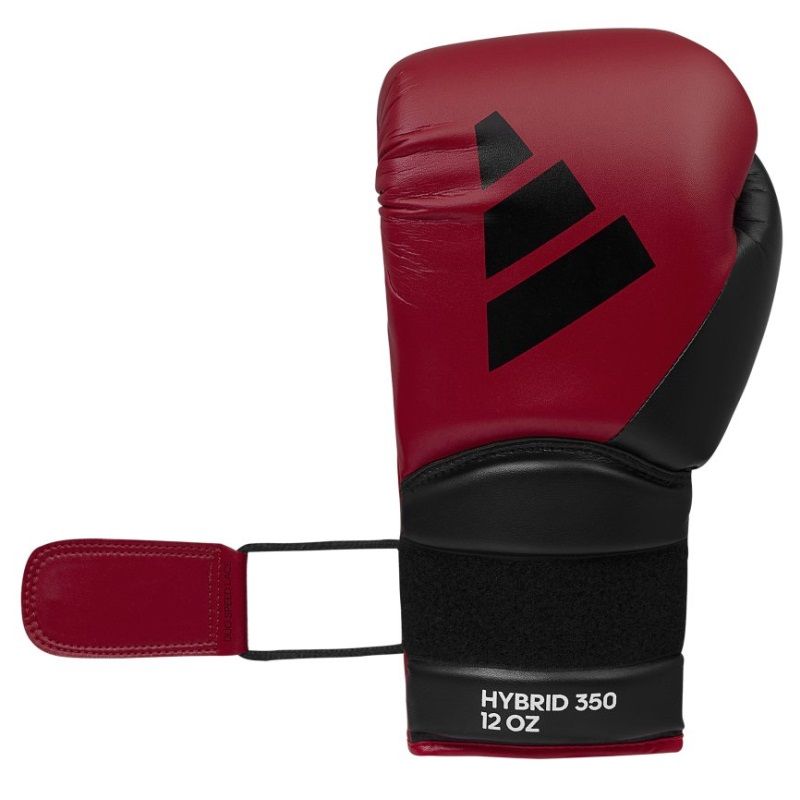 Adidas Hybrid 350 guantes de boxeo, rojo-negro
