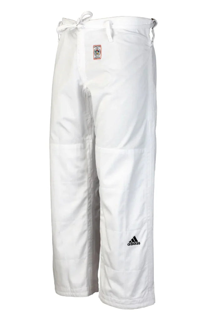 Adidas IJF pantalones de judo 275g, blancos