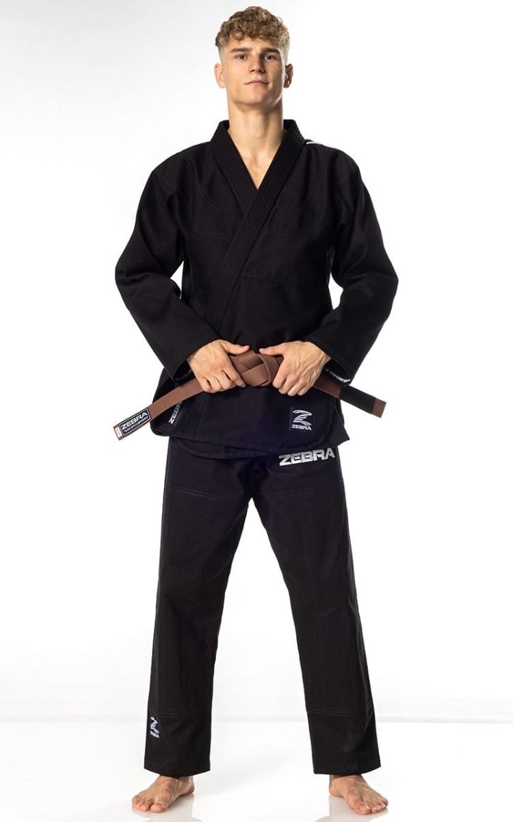 Zebra Guerreiro BJJ kimono 350g, negro
