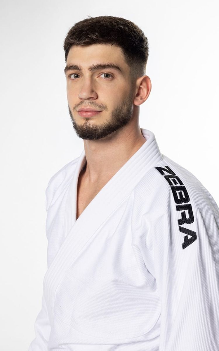 Zebra Guerreiro BJJ GI kimono 350g, blanco