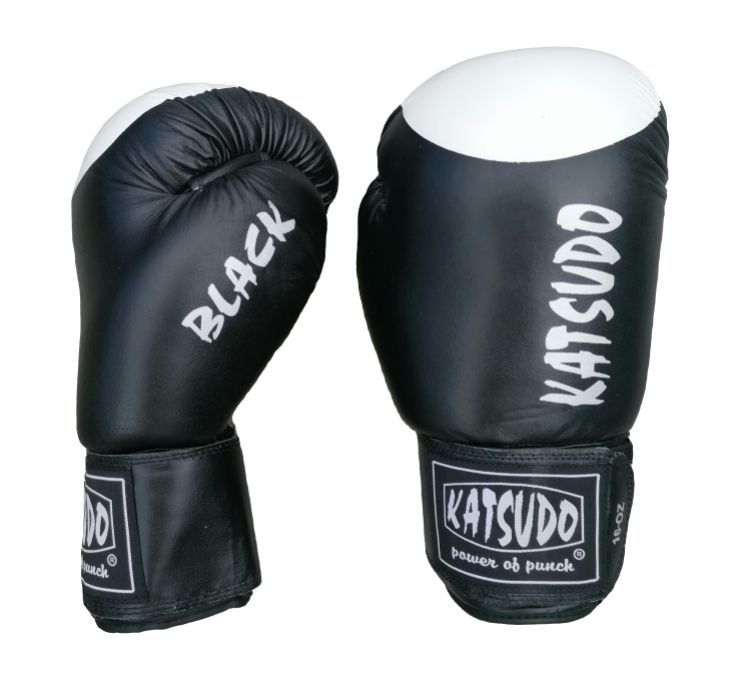 Katsudo Champ III guantes de boxeo con diana, negros