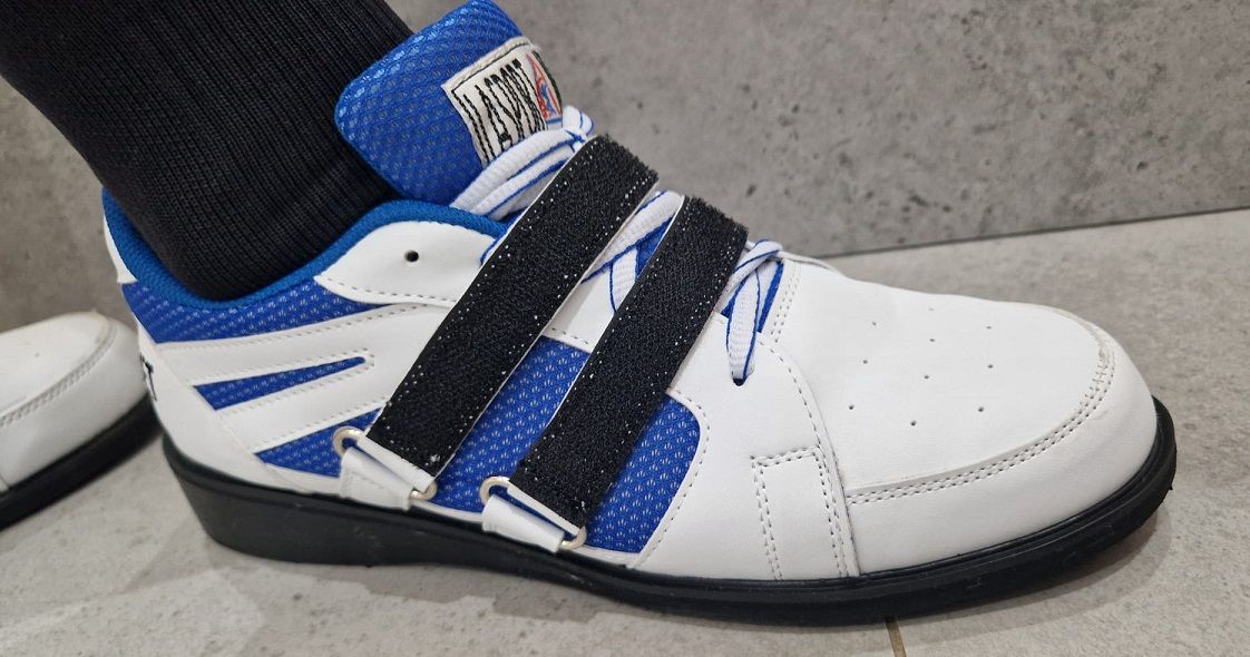 La Sport zapatillas de halterofilia, blanco-azul