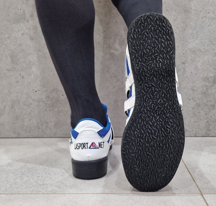 La Sport zapatillas de halterofilia, blanco-azul