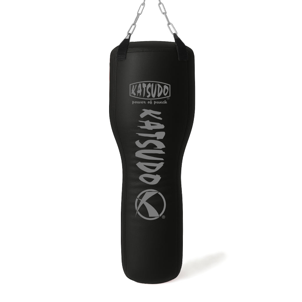 Katsudo Vulcone saco de boxeo de cuero en forma de embudo, negro