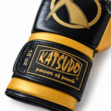 Katsudo Fight guantes de boxeo, negro dorado