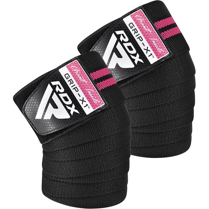 RDX vendaje de rodilla, negro-rosa