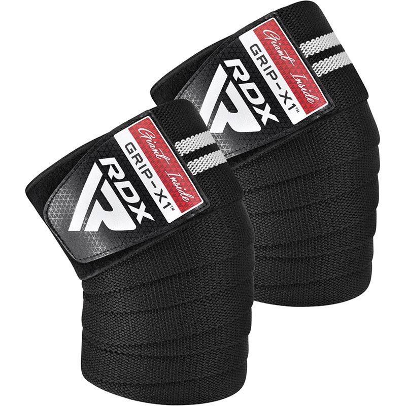 RDX vendaje de rodilla, negro-blanco