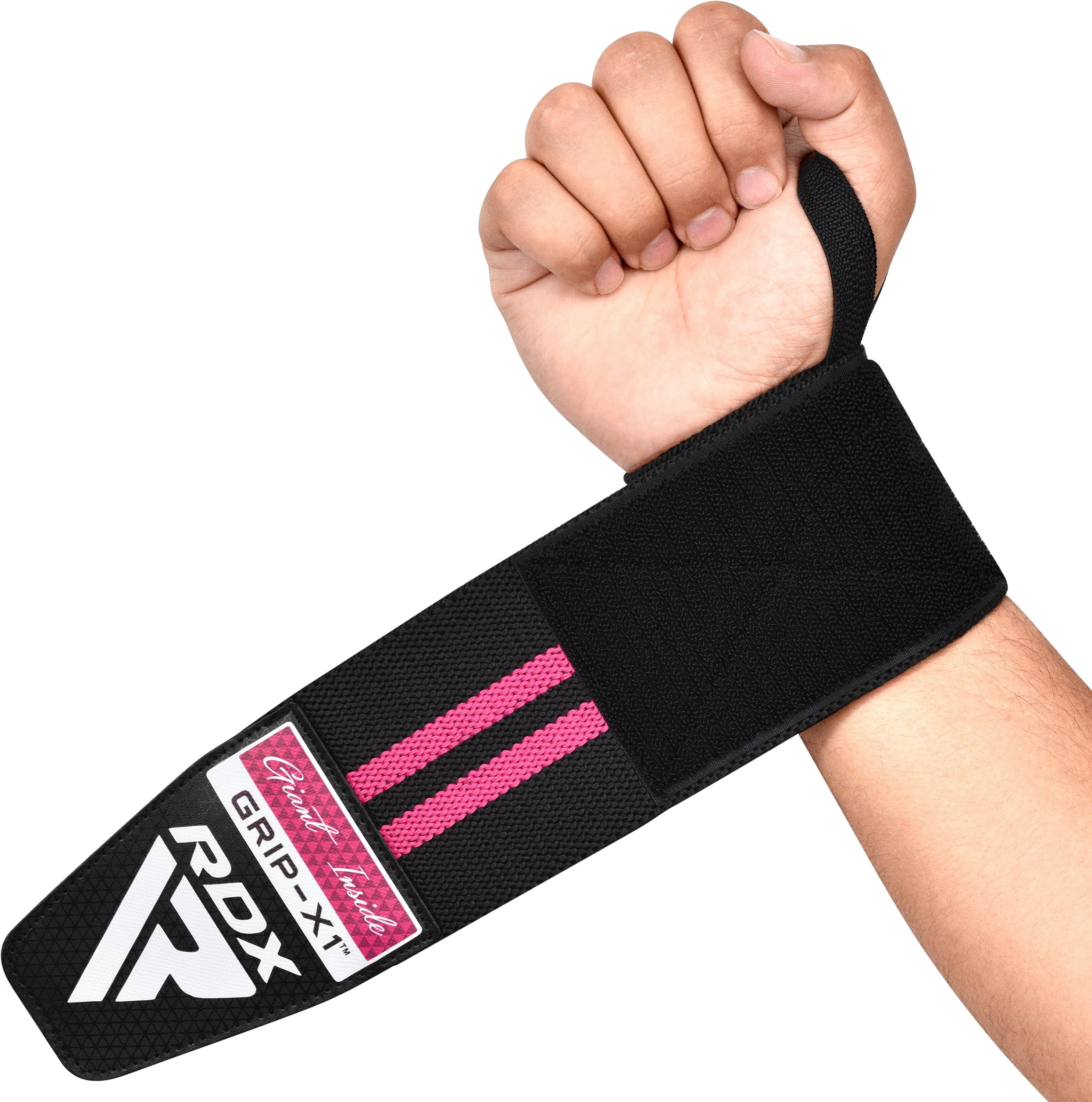 RDX vendaje de muñeca, negro-rosa