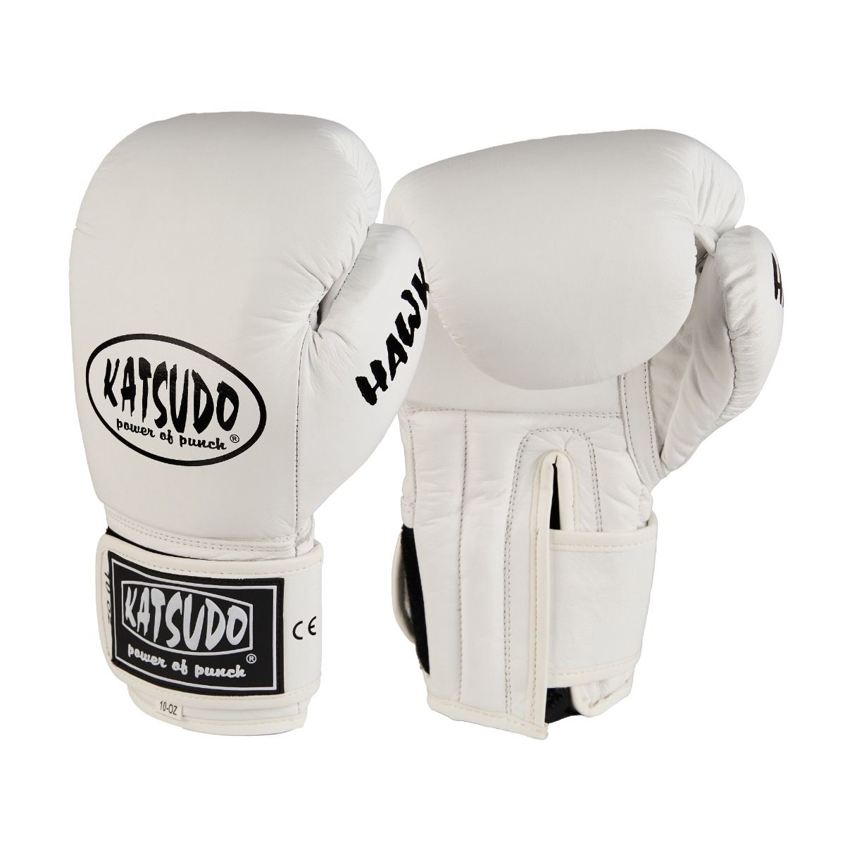 Katsudo Hawk guantes de boxeo, blancos