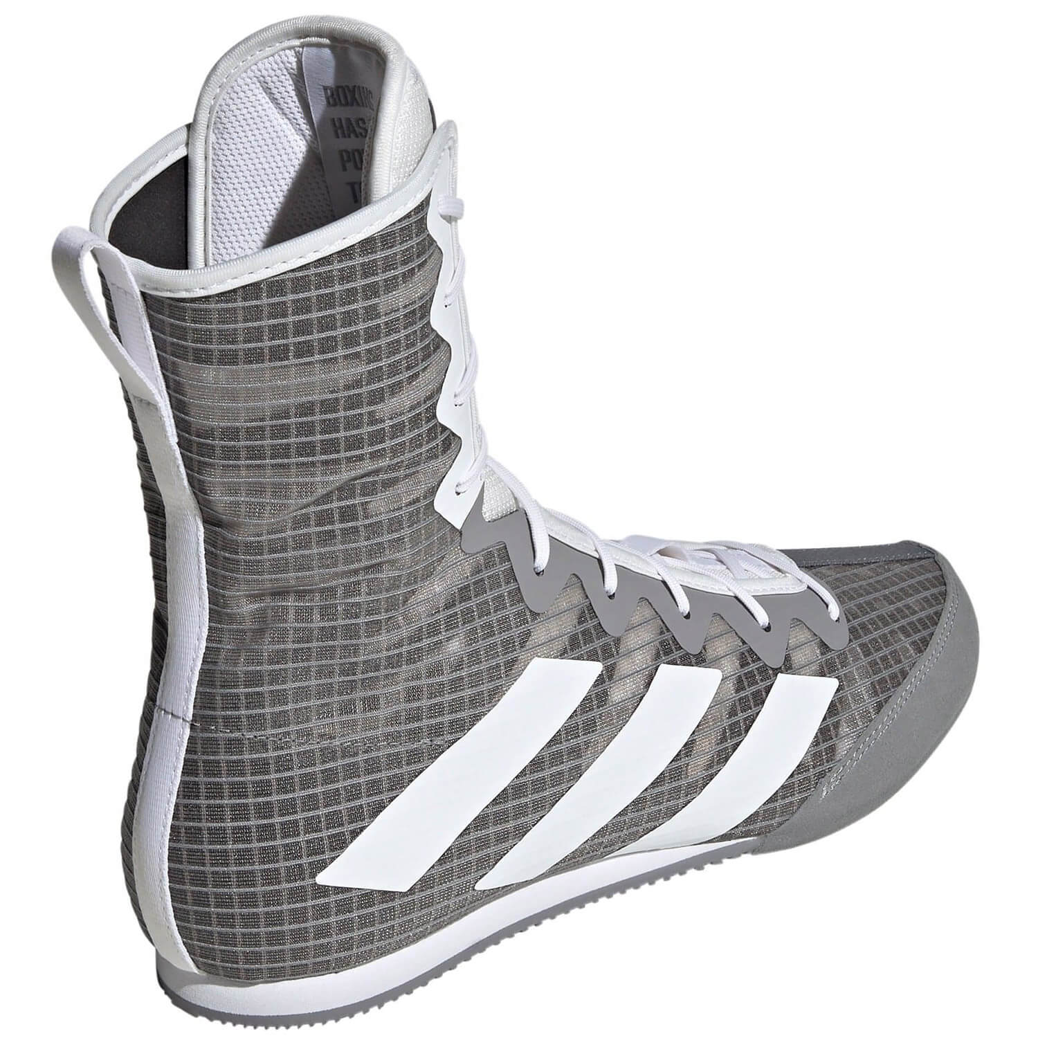 Adidas HOG 4 zapatillas de boxeo, gris-blanco