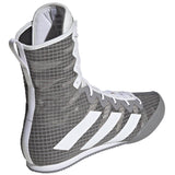 Adidas HOG 4 zapatillas de boxeo, gris-blanco