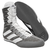 Adidas HOG 4 zapatillas de boxeo, gris-blanco