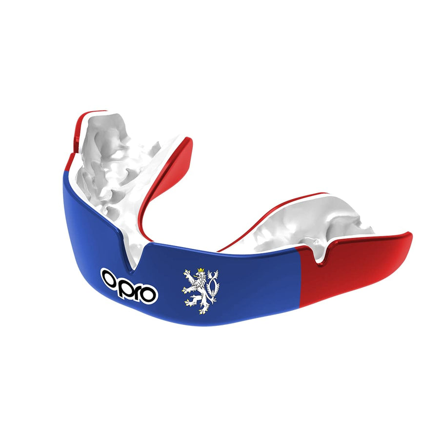 Opro Senior Instant Custom Fit CZ protector bucal, tricolor bandera checa