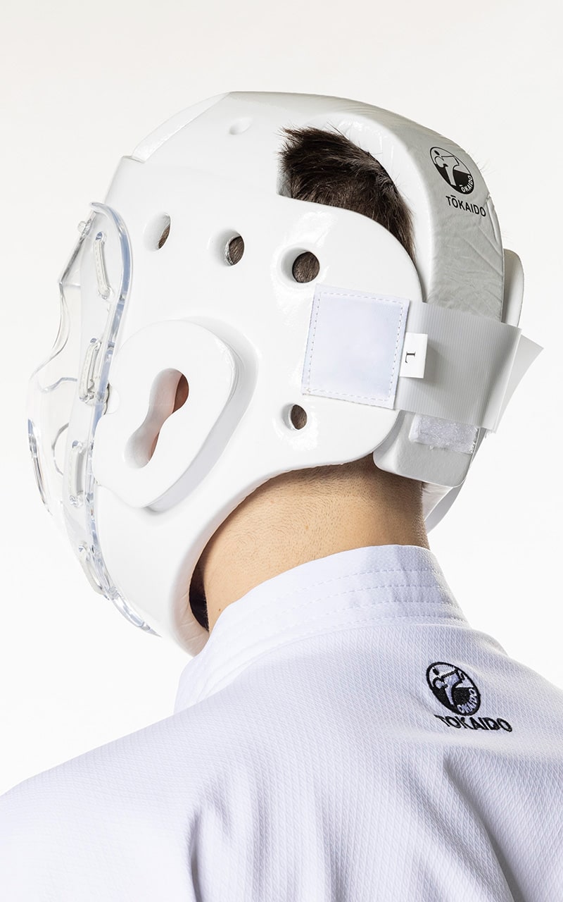 Tokaido Junior WKF casco de karate, blanco