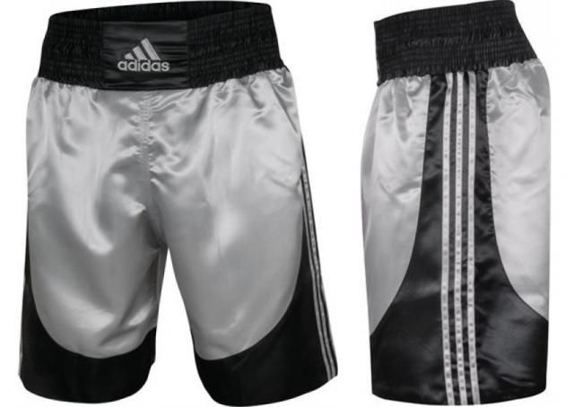 Adidas Multi pantalones cortos de boxeo, negro-plateado