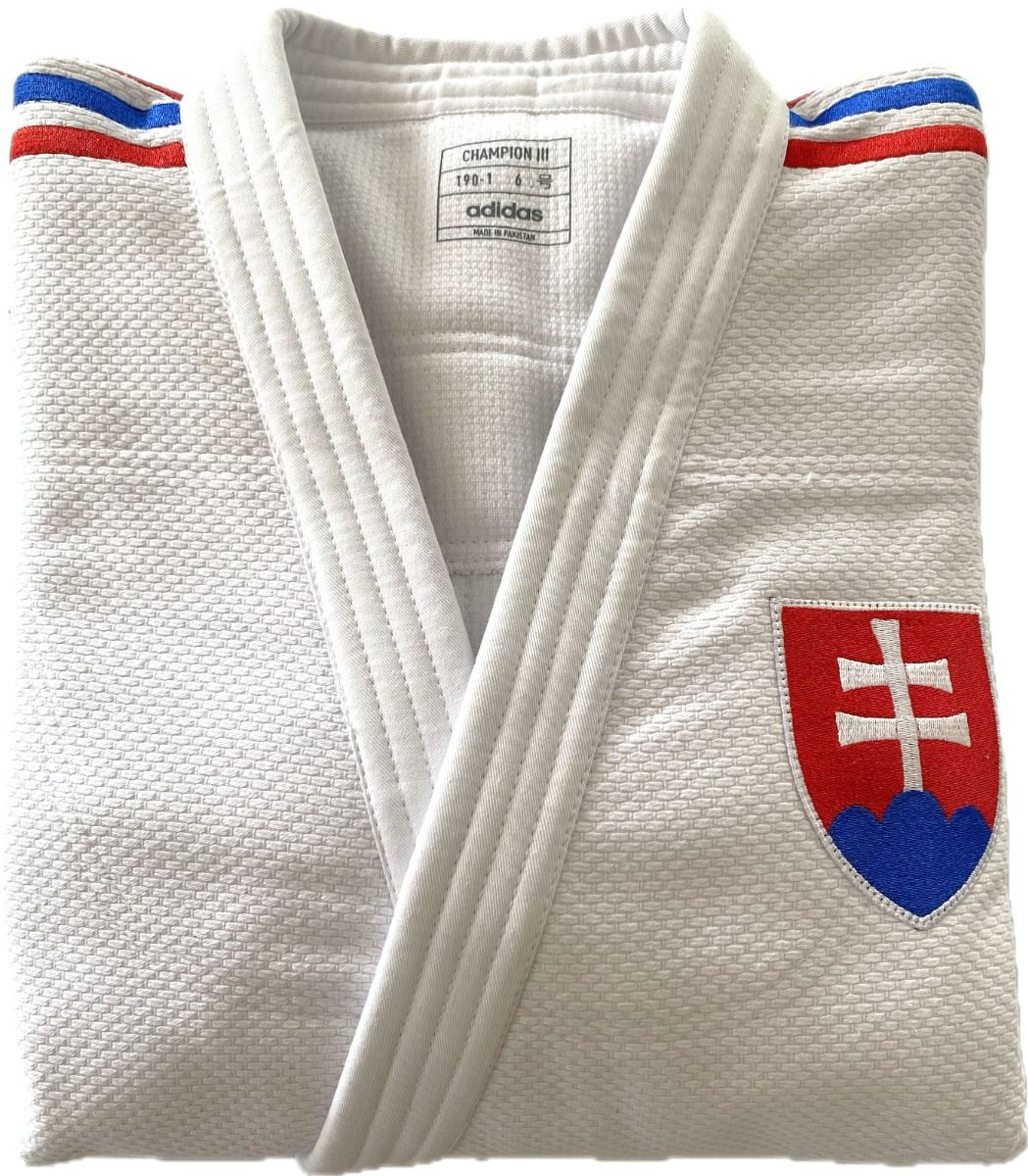 Adidas Champion III SVK Slim Fit JU kimono 750g, blanco