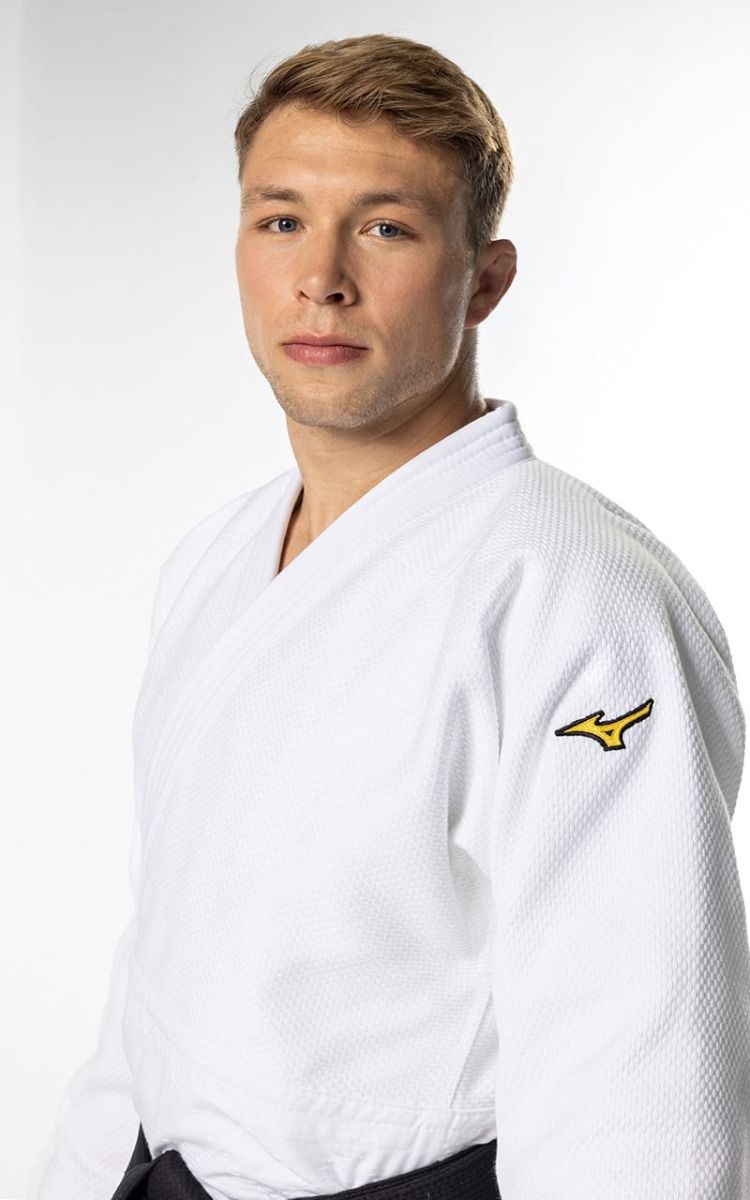 Mizuno Yusho III IJF JU kimono 750g, blanco