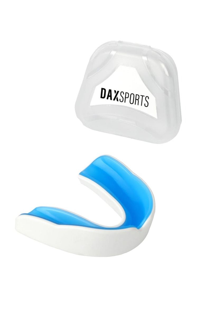 Dax Junior / Senior protector bucal, blanco-azul