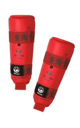 Tokaido WKF protectores de espinillas, rojos
