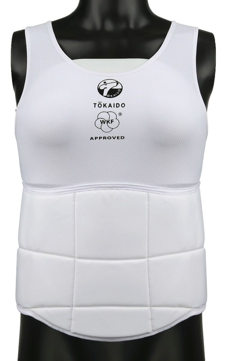 Tokaido PRO Lady WKF protector de cuerpo, blanco
