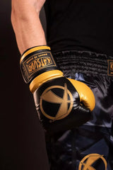 Katsudo Fight guantes de boxeo, negro dorado