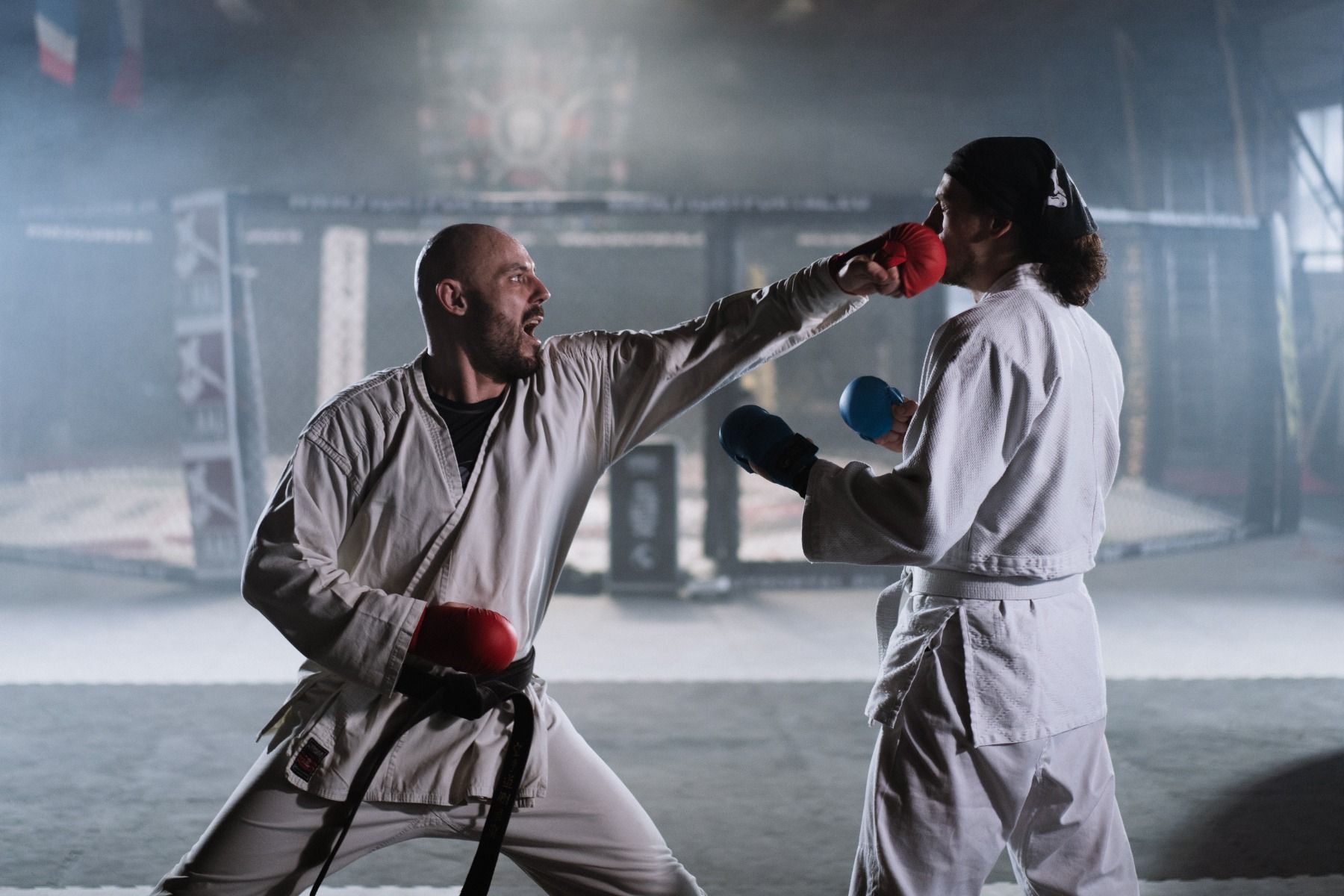 Katsudo Klasik guantes de karate, azules