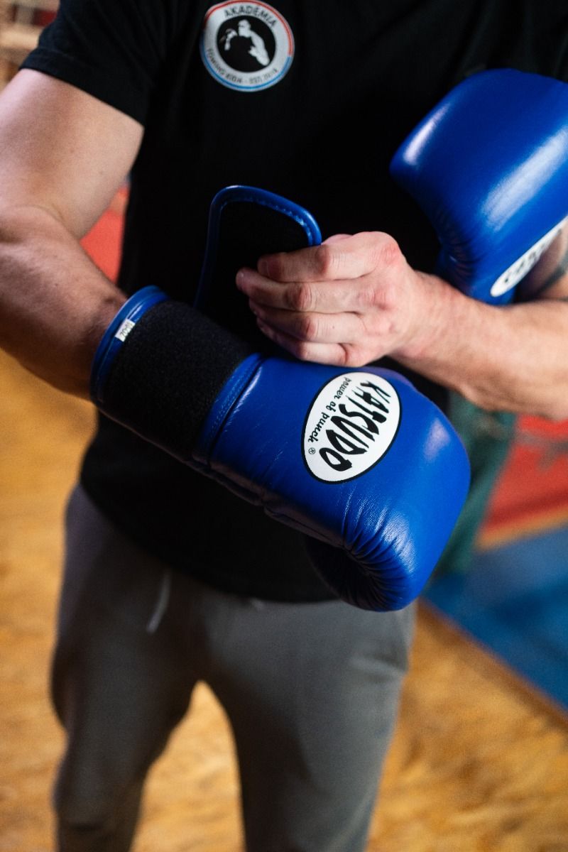 Katsudo Hawk guantes de boxeo, azules