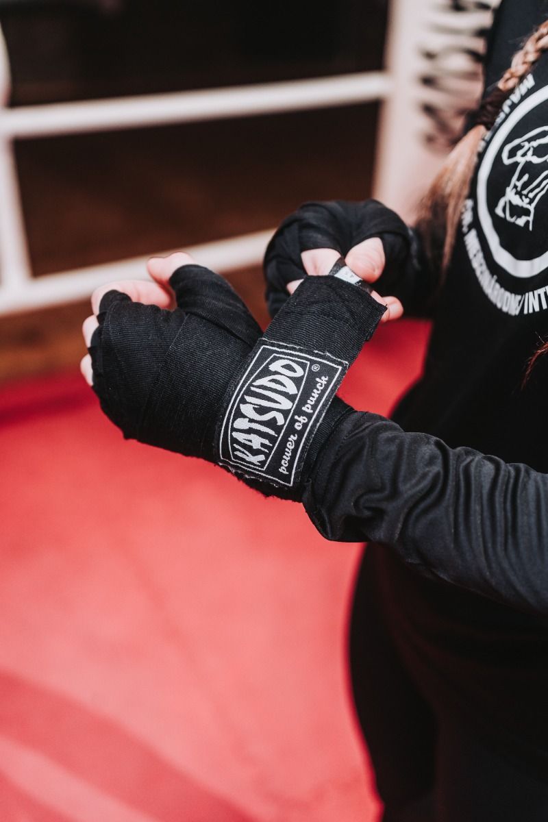 Katsudo Path venda de boxeo elástica, roja