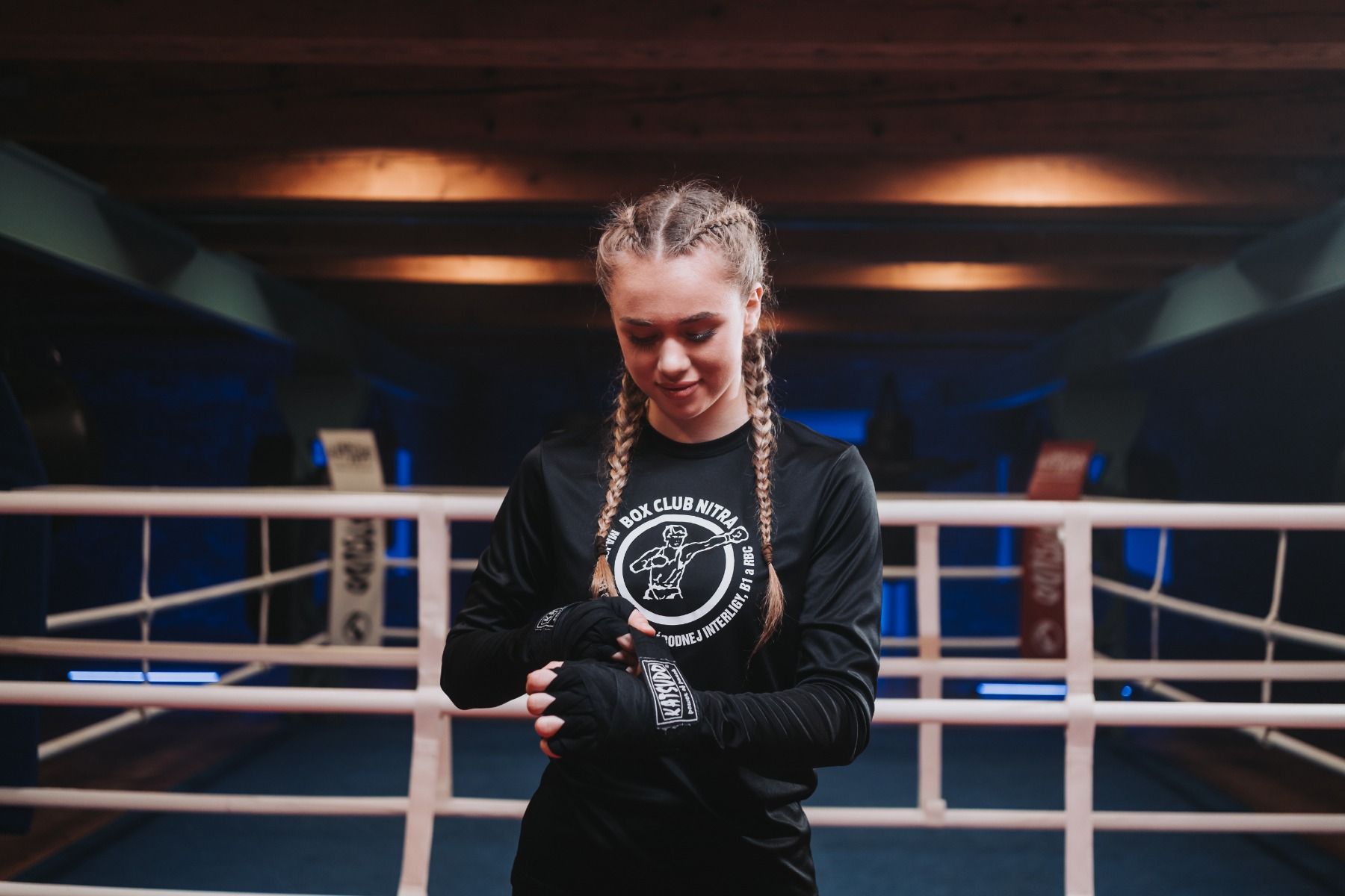 Katsudo Path venda de boxeo elástica, morada