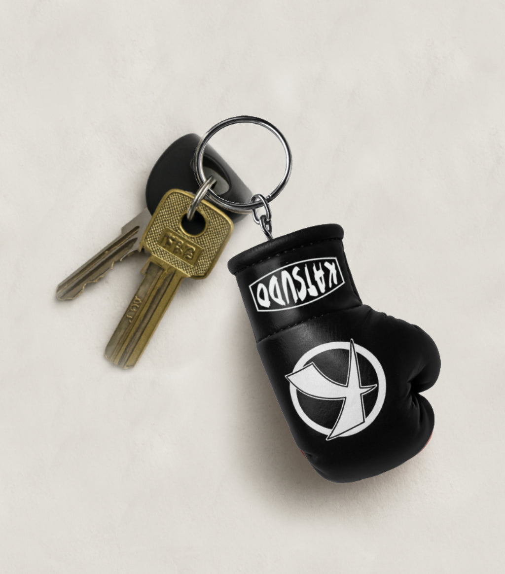 Katsudo Keyglo llavero mini guante de boxeo, negro