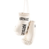 Katsudo Miniglo miniatura de guantes de boxeo, blanca