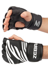Zebra guantes MMA, negros
