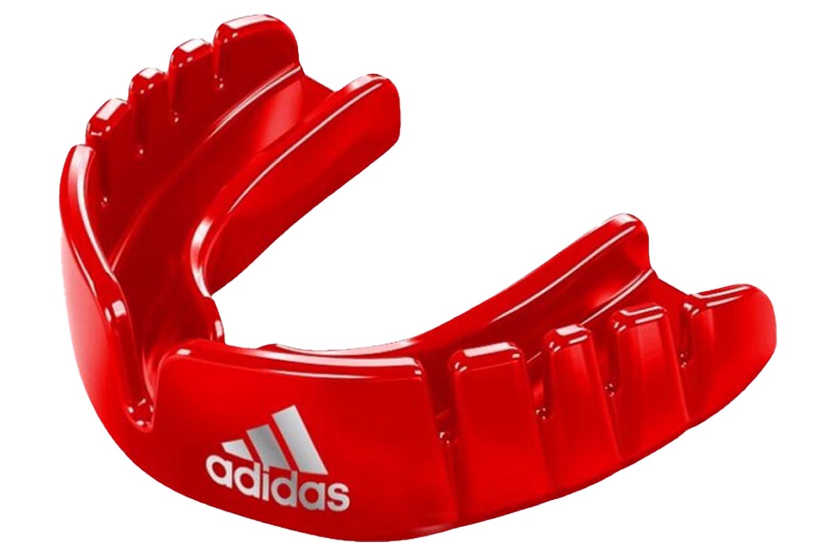 Adidas Junior Opro Snap-Fit protector bucal para niños, rojo