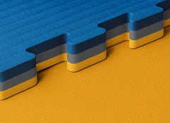 Katsudo Original tatami triple capa, azul-amarillo