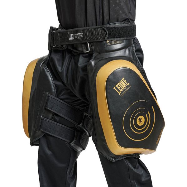 Leone Power Line protector de muslos profesional, negro